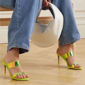 Christian Louboutin Just Loubi PVC
85mm mule heels RETAIL 745